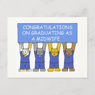 Congratulations on Graduating as a Midwife. Announcement Postcard