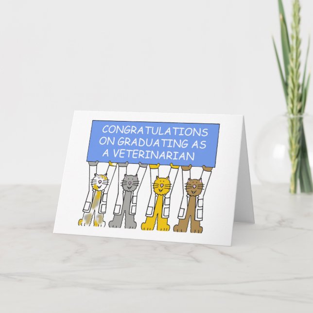 Congratulations on Graduating as a Veterinarian. Card (Front)