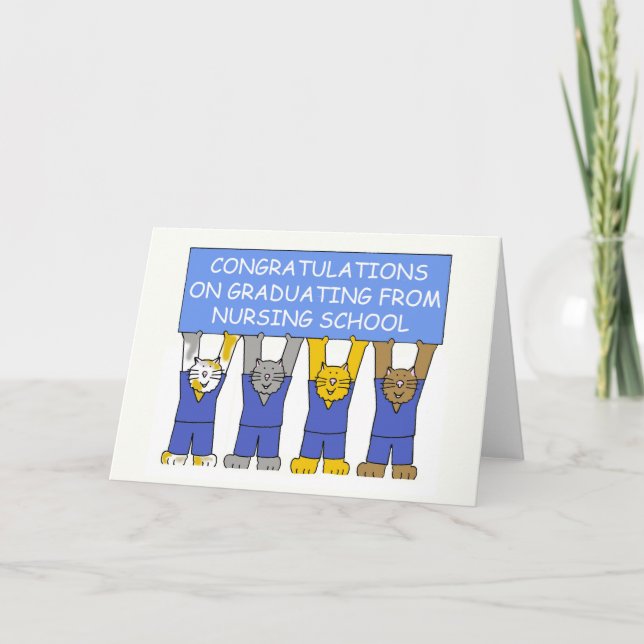 Congratulations on Graduating from Nursing School. Card (Front)