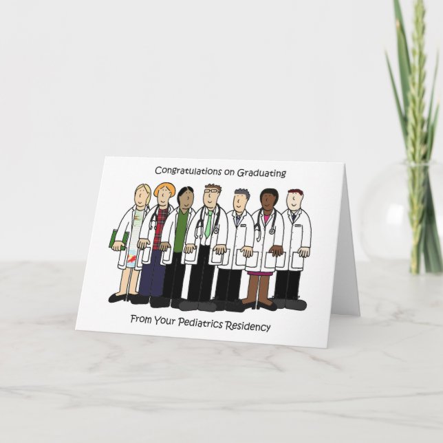 Congratulations on Graduating Pediatrics Residency Card (Front)