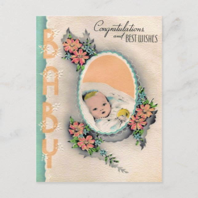 Congratulations On New Baby Postcard (Front)