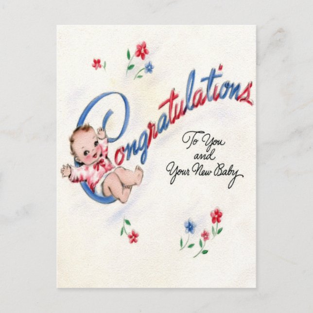 Congratulations On New Baby Postcard (Front)