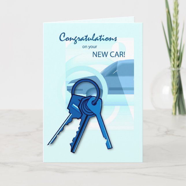 Congratulations on New Car Card (Front)