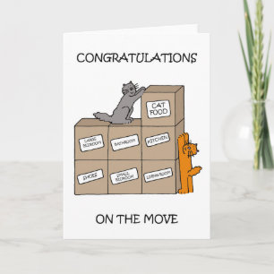 Congratulations on New Home Cute Cats Card