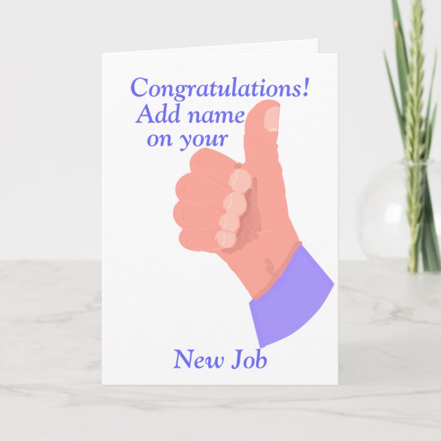 Congratulations on New Job customise Card (Front)