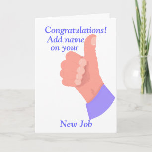 Congratulations on New Job customise Card