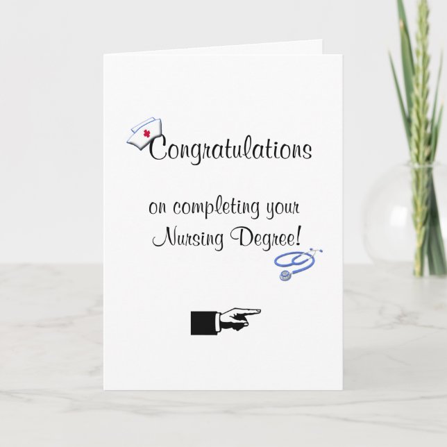 Congratulations on Nursing Degree-Humour Card (Front)