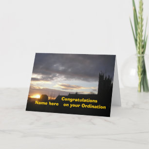 Congratulations on Ordination customise add name Card