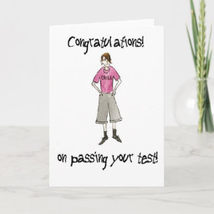 Congratulations on  Passing Test for a Boy Card