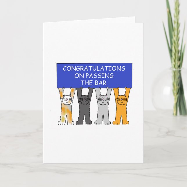 Congratulations on Passing the Bar Exam Card (Front)