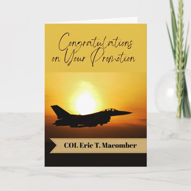 Congratulations on Promotion to Colonel Air Force Card (Front)