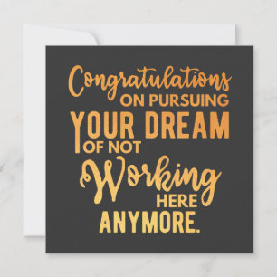 Congratulations on Pursuing Your Dream Invitation