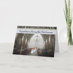 Congratulations on Receiving First Communion Card