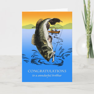 Congratulations on Retirement for Brother, Fishing Card