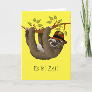 Congratulations on Retirement in German, Sloth Card
