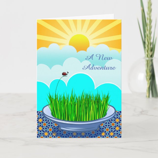 Congratulations on Retirement with Ladybug Grass Card (Front)