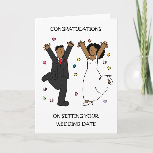 Congratulations on Setting Wedding Date Card (Front)