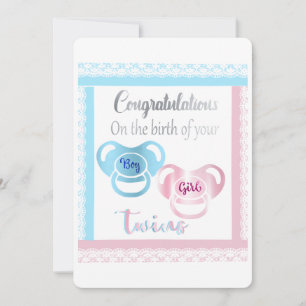 congratulations on the birth of twins! holiday card