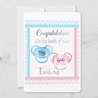 congratulations on the birth of twins! holiday card