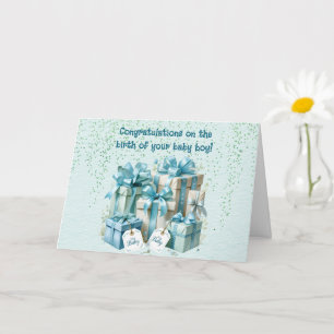 Congratulations on the Birth of Your Baby Boy Card