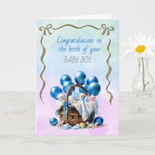 Congratulations on the birth of your Baby Boy Card