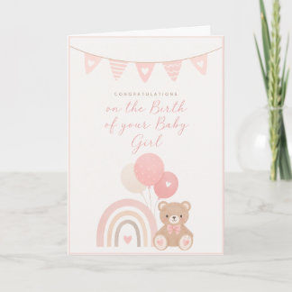Congratulations on the Birth of your baby girl! Card