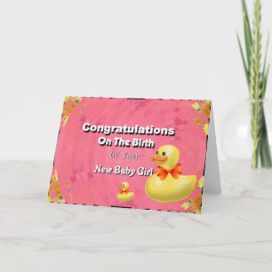 Congratulations On The Birth Of Your New Baby Girl Card