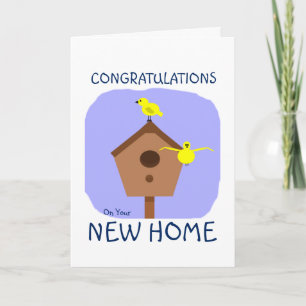 Congratulations on the new home bird nest box card