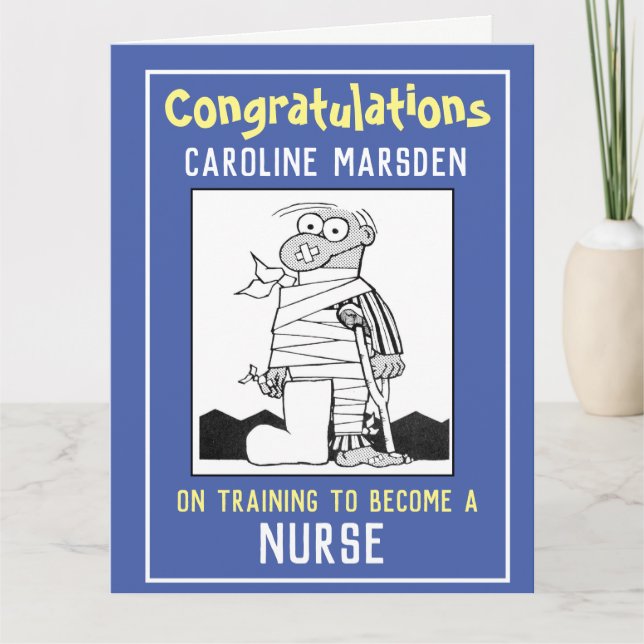 Congratulations on Training to be a Nurse Card (Front)
