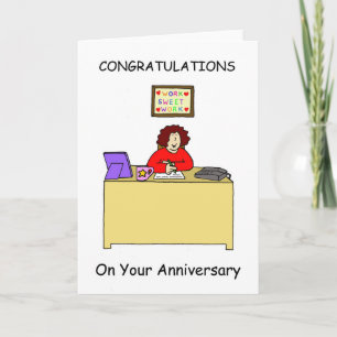 Congratulations on Work Anniversary for Female. Card