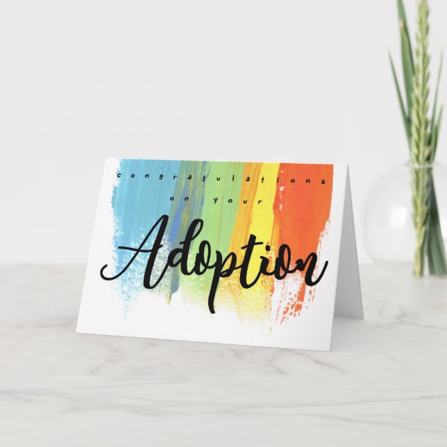 Congratulations on your adoption card (Front)