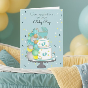 Congratulations on your Baby Boy Card