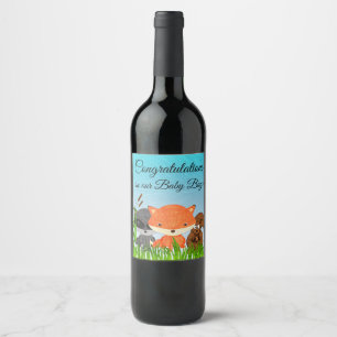 Congratulations on your Baby Boy Wine Bottle Label