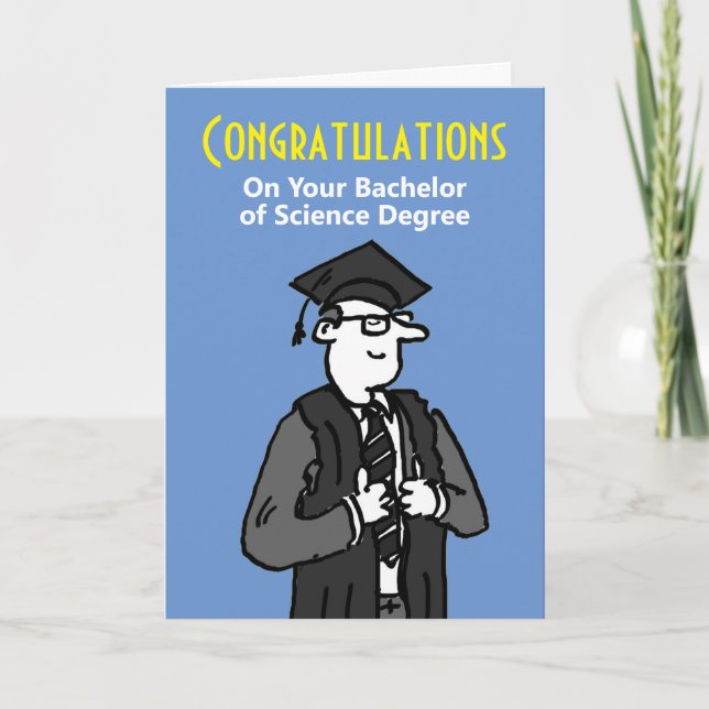 Congratulations on Your Bachelor of Science Degree Card (Front)