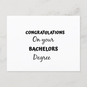 congratulations on your bachelors degree postcard