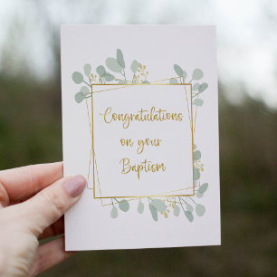 Congratulations on your baptism Greeting Card