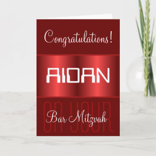 Congratulations on your Bar Mitzvah Card