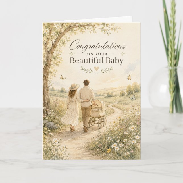 Congratulations on Your Beautiful Baby Card (Front)