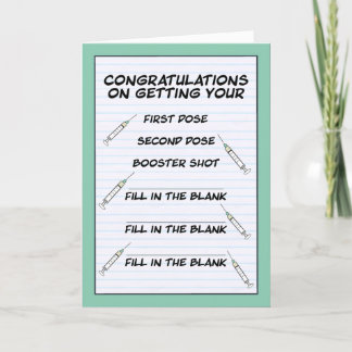 Congratulations on Your Coronavirus Shot Booster  Holiday Card