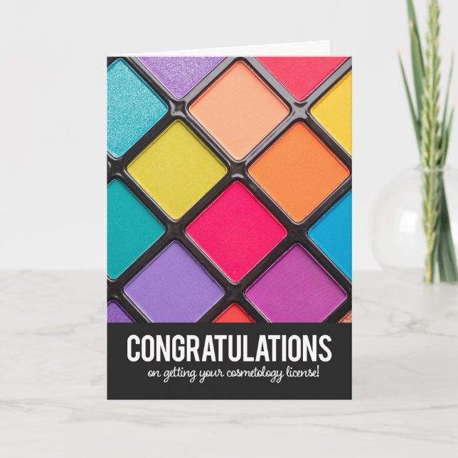 Congratulations on your Cosmetology License  Holiday Card (Front)