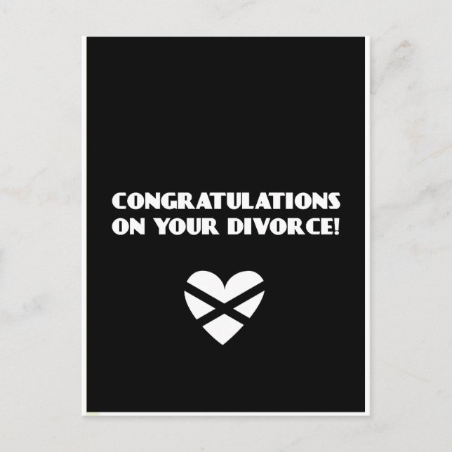Congratulations on Your Divorce Postcard (Front)