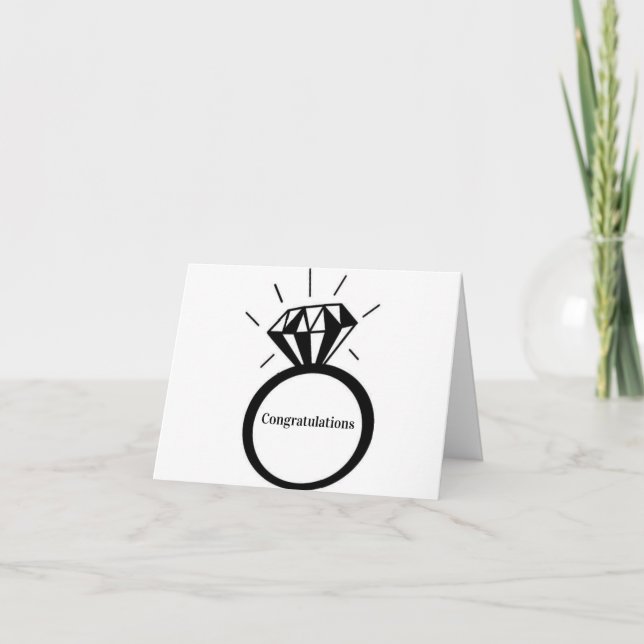 CONGRATULATIONS ON **YOUR ENGAGEMENT** CARD (Front)