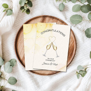 Congratulations on your Engagement Champagne Glass