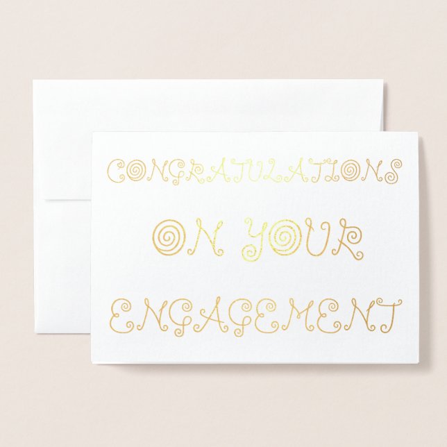 Congratulations on your Engagement Foil Card (Front With Envelope)