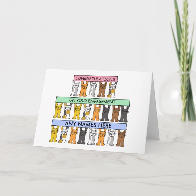 Congratulations on Your Engagement to Customise. Card (Front)