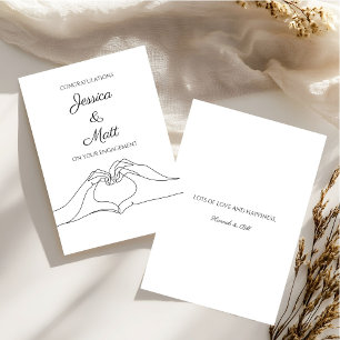 Congratulations on Your Engagement with Heart Hand Card