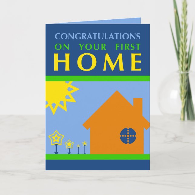 congratulations on your first home (mod shapes) card (Front)