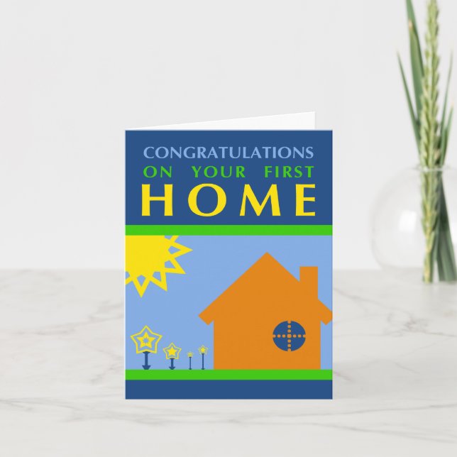 congratulations on your first home : pop shapes card (Front)