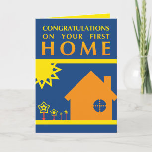 congratulations on your first home (sunset shapes) card