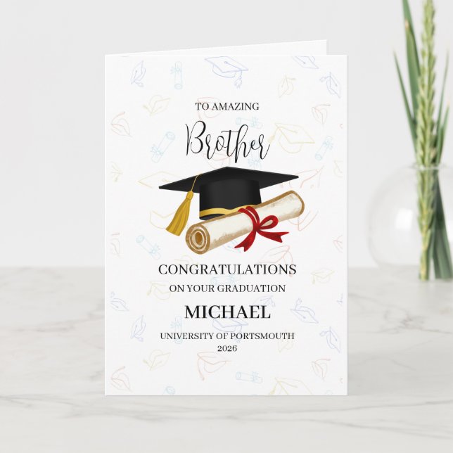 Congratulations on Your Graduation Brother Card (Front)